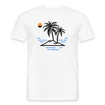 Palm Island - Men's T-Shirt - white - Front - AI Model Male 178 dark (178cm)