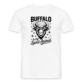 Buffalo Disant Buffalo Drôle Buffalo Cadeau - T-shirt homme - blanc - Devant - AI Model Male 178 dark (178cm)