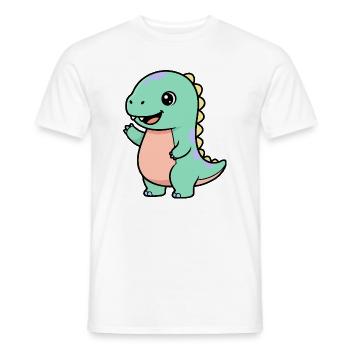 Süßer kleiner Drache - Männer T-Shirt - Weiß - Vorne - AI Model Male 178 dark (178cm)