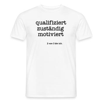 Two out of three - Men's T-Shirt - white - Front - AI Model Male 178 dark (178cm)