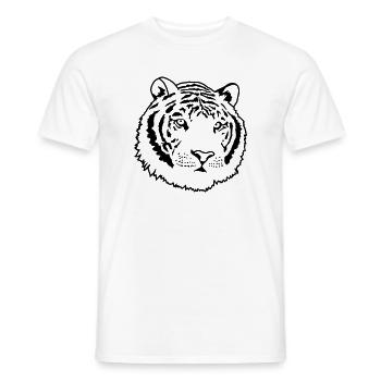 Starker Tiger im Dschungel – Wildkatzen Design - Männer T-Shirt - Weiß - Vorne - AI Model Male 178 dark (178cm)