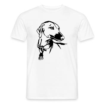 Chef d’Azawakh - T-shirt homme - blanc - Devant - AI Model Male 178 dark (178cm)
