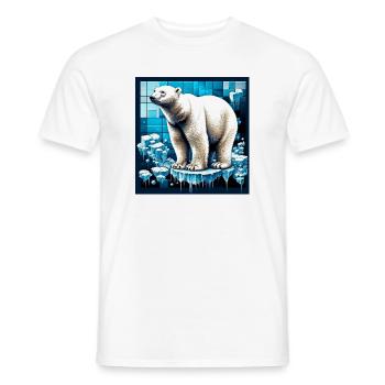 ours blanc - T-shirt homme - blanc - Devant - AI Model Male 178 dark (178cm)