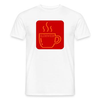 WINTER GLÜHWEIN BECHER - Männer T-Shirt - Weiß - Vorne - AI Model Male 178 dark (178cm)