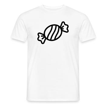 Bonbon - T-shirt homme - blanc - Devant - AI Model Male 178 dark (178cm)