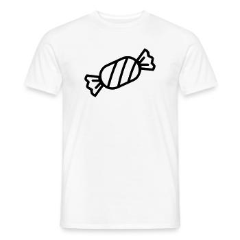Bonbon - T-shirt homme - blanc - Devant - AI Model Male 178 dark (178cm)