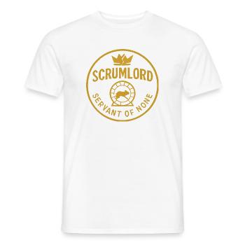 SCRUMLORD for Scrum Masters & Agile Coaches - Men's T-Shirt - white - Front - AI Model Male 178 dark (178cm)