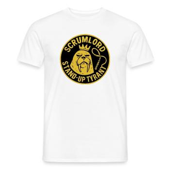 Scrum Lord StandUp Tyran - T-shirt homme - blanc - Devant - AI Model Male 178 dark (178cm)