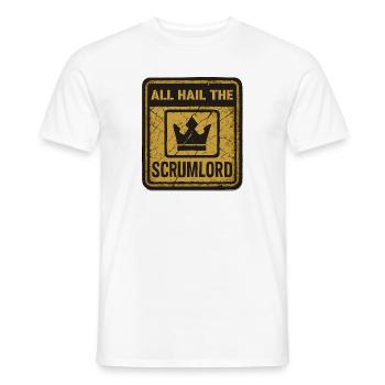 Tous saluent le Scrumlord - T-shirt homme - blanc - Devant - AI Model Male 178 dark (178cm)
