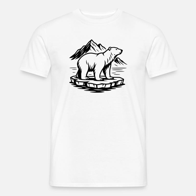 Eisbär - Männer T-Shirt - Weiß