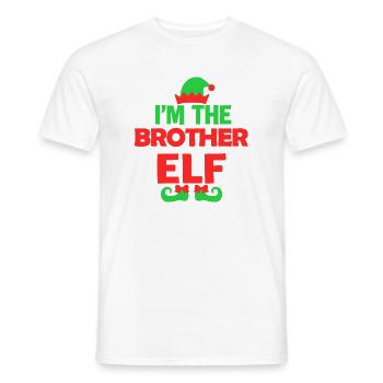 Ich bin der Bruder Elf - Männer T-Shirt - Weiß - Vorne - AI Model Male 178 dark (178cm)