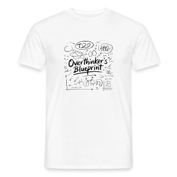 Chaotic sketch – thoughts in chaos - Men's T-Shirt - white - Front - AI Model Male 178 dark (178cm)