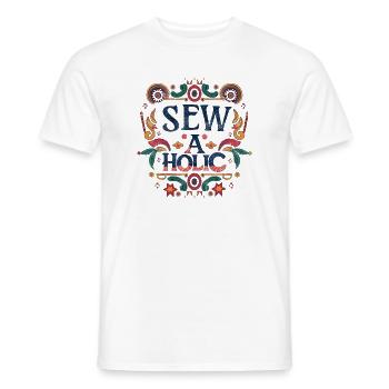 Sew-aholic - Men's T-Shirt - white - Front - AI Model Male 178 dark (178cm)