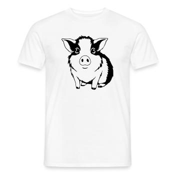 Meerschweinchen T-shirt Geschenk - Männer T-Shirt - Weiß - Vorne - AI Model Male 178 dark (178cm)