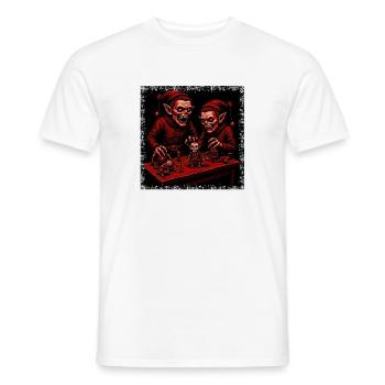 Gruseliger Weihnachtszombie Elf Skelett Horror - Männer T-Shirt - Weiß - Vorne - AI Model Male 178 dark (178cm)