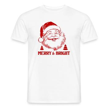 Santa Claus and Christmas - Men's T-Shirt - white - Front - AI Model Male 178 dark (178cm)
