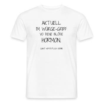 Statement design – irony meets everyday life - Men's T-Shirt - white - Front - AI Model Male 178 dark (178cm)