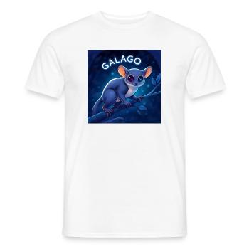Galago Night Eyes Soft Toy Charm - Men's T-Shirt - white - Front - AI Model Male 178 dark (178cm)