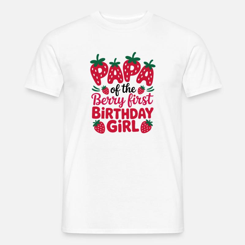 Beerengeburtstag Mädchen - Männer T-Shirt - Weiß