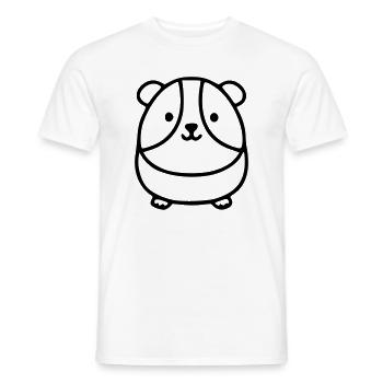 Mignon cochon d’Inde rond | Kawaii - T-shirt homme - blanc - Devant - AI Model Male 178 dark (178cm)