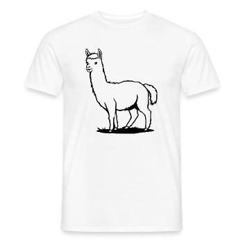 Alpaca T-shirt Gift - Men's T-Shirt - white - Front - AI Model Male 178 dark (178cm)