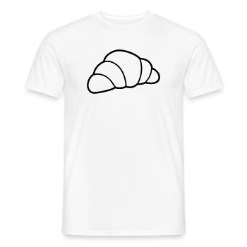 croissant - T-shirt homme - blanc - Devant - AI Model Male 178 dark (178cm)