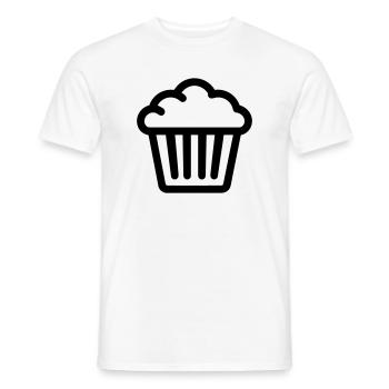 muffin - Men's T-Shirt - white - Front - AI Model Male 178 dark (178cm)