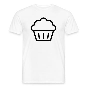 muffin - Men's T-Shirt - white - Front - AI Model Male 178 dark (178cm)