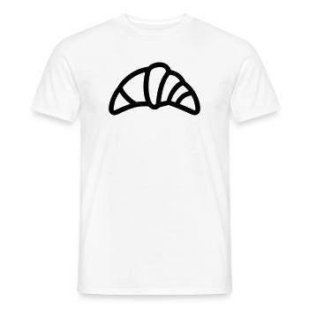 croissant - T-shirt homme - blanc - Devant - AI Model Male 178 dark (178cm)
