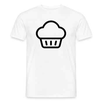 muffin - Men's T-Shirt - white - Front - AI Model Male 178 dark (178cm)