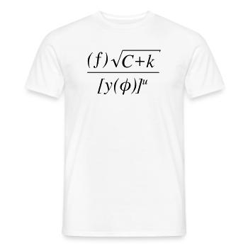Math equation f*ck you - Men's T-Shirt - white - Front - AI Model Male 178 dark (178cm)