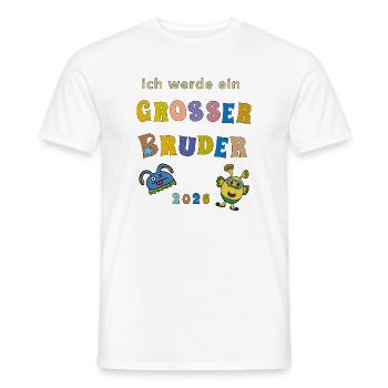 I'm going to be a big brother in 2026 - Men's T-Shirt - white - Front - AI Model Male 178 dark (178cm)