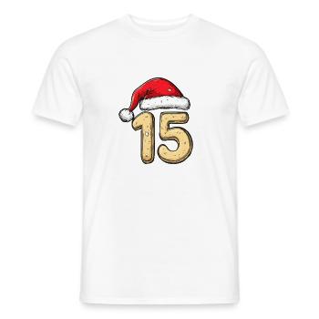 15 Numéro Biscuit Noël - T-shirt homme - blanc - Devant - AI Model Male 178 dark (178cm)