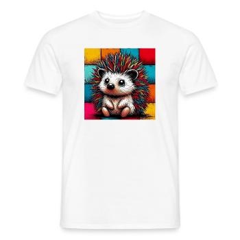 hérisson - T-shirt homme - blanc - Devant - AI Model Male 178 dark (178cm)
