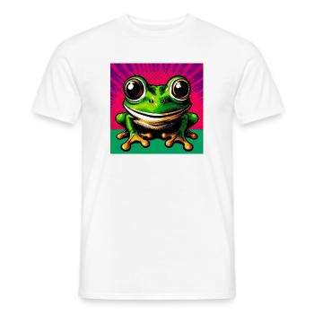 frog - Men's T-Shirt - white - Front - AI Model Male 178 dark (178cm)