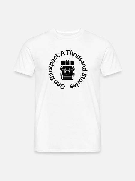 One Backpack, A Thousand Stories – Travel Shirt - Men's T-Shirt - white