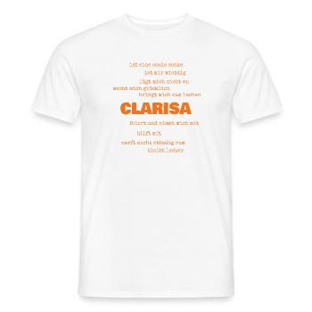 Sprueche Clarisa - Männer T-Shirt - Weiß - Vorne - AI Model Male 178 dark (178cm)