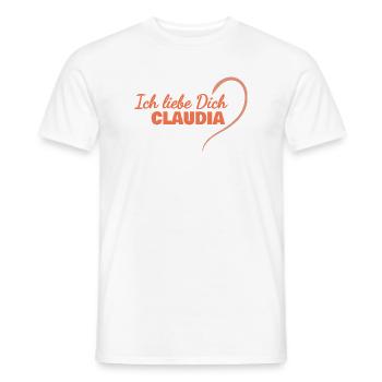 Claudia - T-shirt homme - blanc - Devant - AI Model Male 178 dark (178cm)