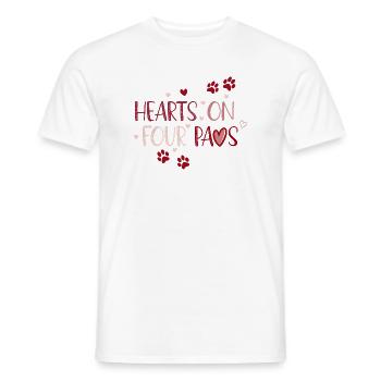 Cœurs sur Quatre Pattes - T-shirt homme - blanc - Devant - AI Model Male 178 dark (178cm)