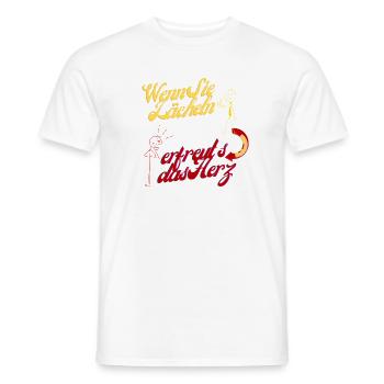 Wenn Sie lächeln  erfreut's das Herz - Männer T-Shirt - Weiß - Vorne - AI Model Male 178 dark (178cm)