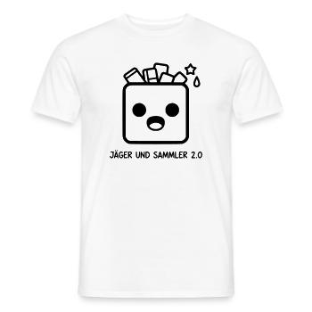 Hunter-Gatherer 2.0 | Gamer & Loot - Men's T-Shirt - white - Front - AI Model Male 178 dark (178cm)