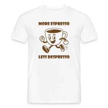 More Espresso Less Despresso - Men's T-Shirt - white - Front - AI Model Male 178 dark (178cm)
