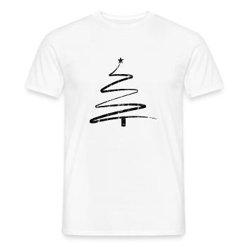 Christmas tree Merry Christmas - Men's T-Shirt - white - Front - AI Model Male 178 dark (178cm)