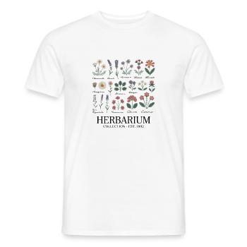 Collection Herbier – Collection Plantes Vintage - T-shirt homme - blanc - Devant - AI Model Male 178 dark (178cm)