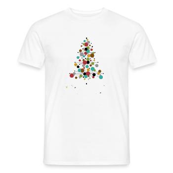 Atomic Christmas – Retro Weihnachtsbaum Design - Männer T-Shirt - Weiß - Vorne - AI Model Male 178 dark (178cm)