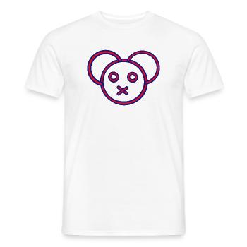 Neon Bärenkopf X-Mund - Männer T-Shirt - Weiß - Vorne - AI Model Male 178 dark (178cm)