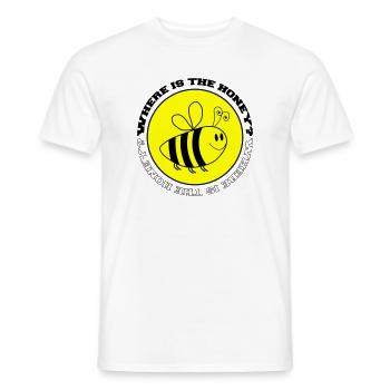 Abeille Où est le miel ? - T-shirt homme - blanc - Devant - AI Model Male 178 dark (178cm)