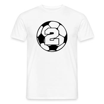 Number 2 football - 2nd anniversary - Men's T-Shirt - white - Front - AI Model Male 178 dark (178cm)