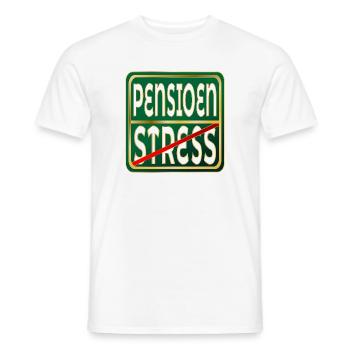 RETIREMENT STRESS WORK - Men's T-Shirt - white - Front - AI Model Male 178 dark (178cm)
