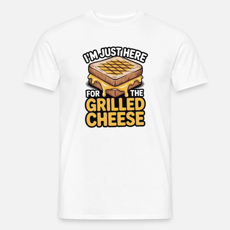 Grilled Cheese Lover - I’m Just Here - Männer T-Shirt - Weiß
